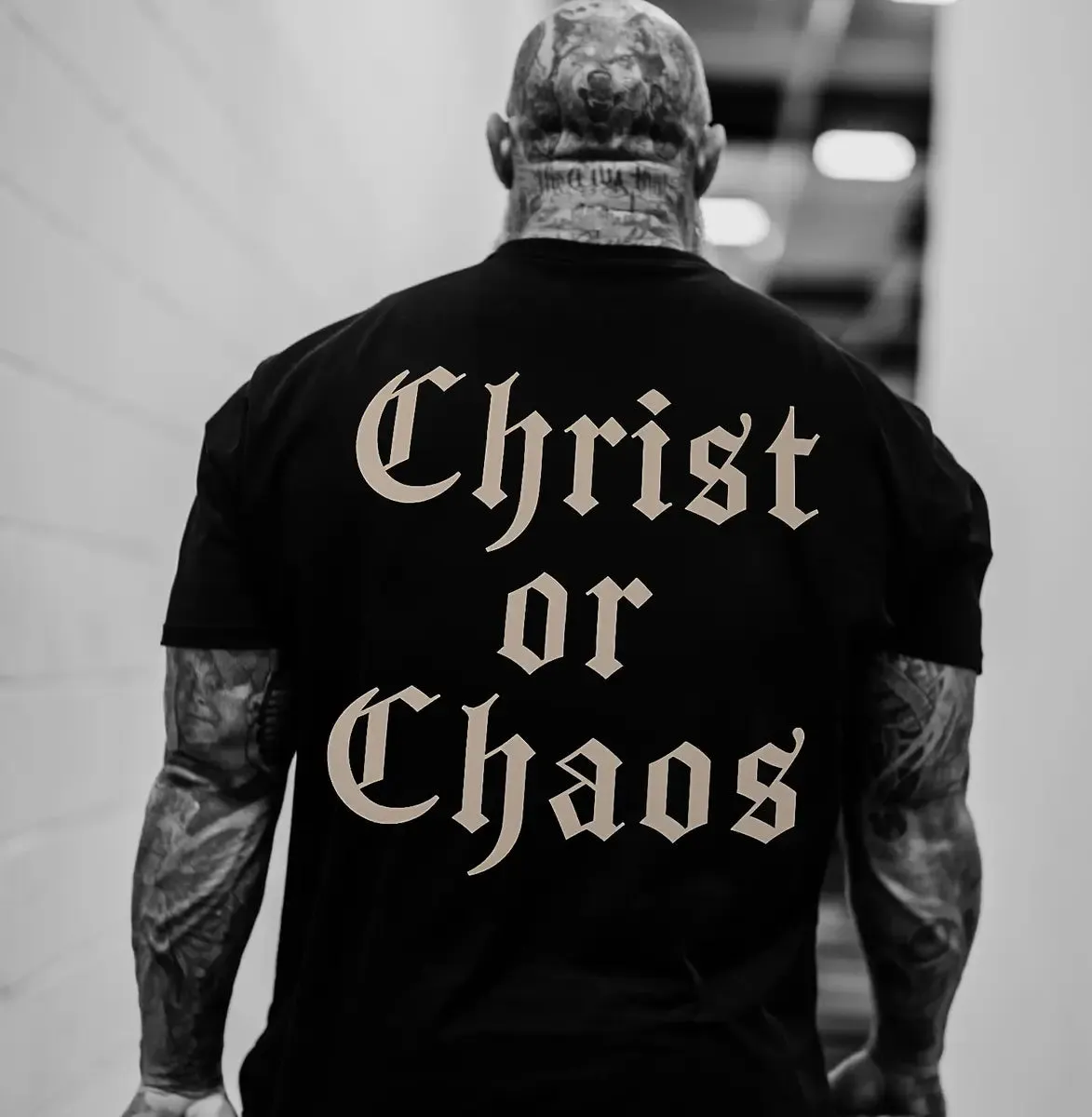 Christ Or Chaos Printed Men's T-shirt sold by Polyalien product image thumbnail 2