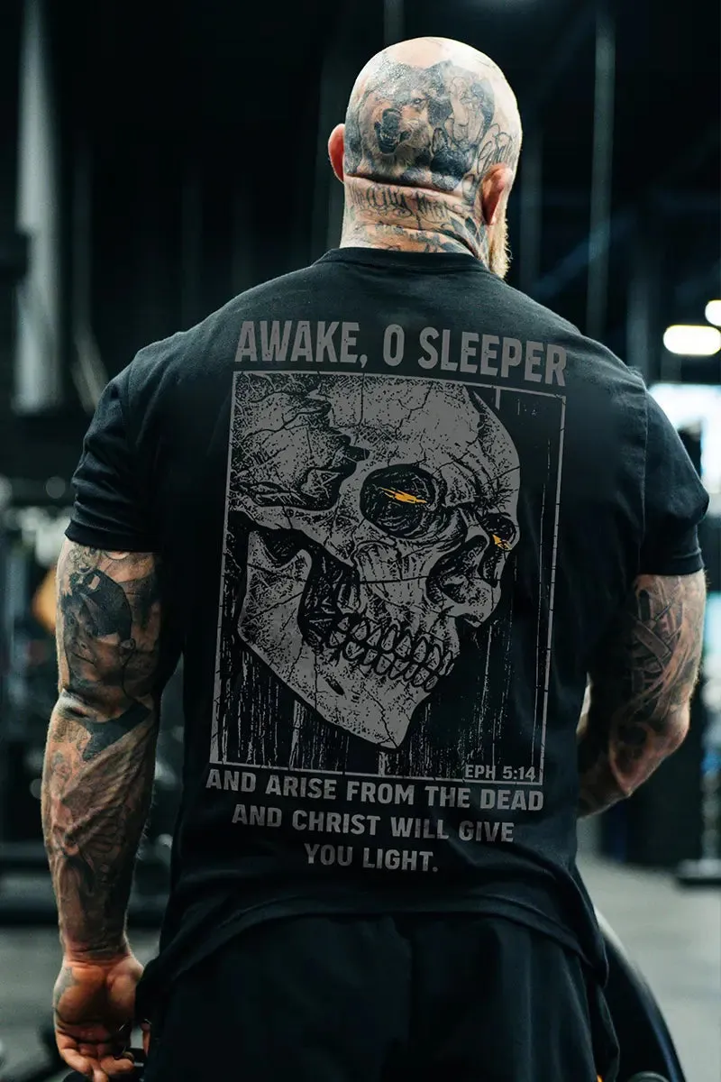 Awake, O Sleeper And Arise From The Dead Printed Men's T-shirt sold by Polyalien