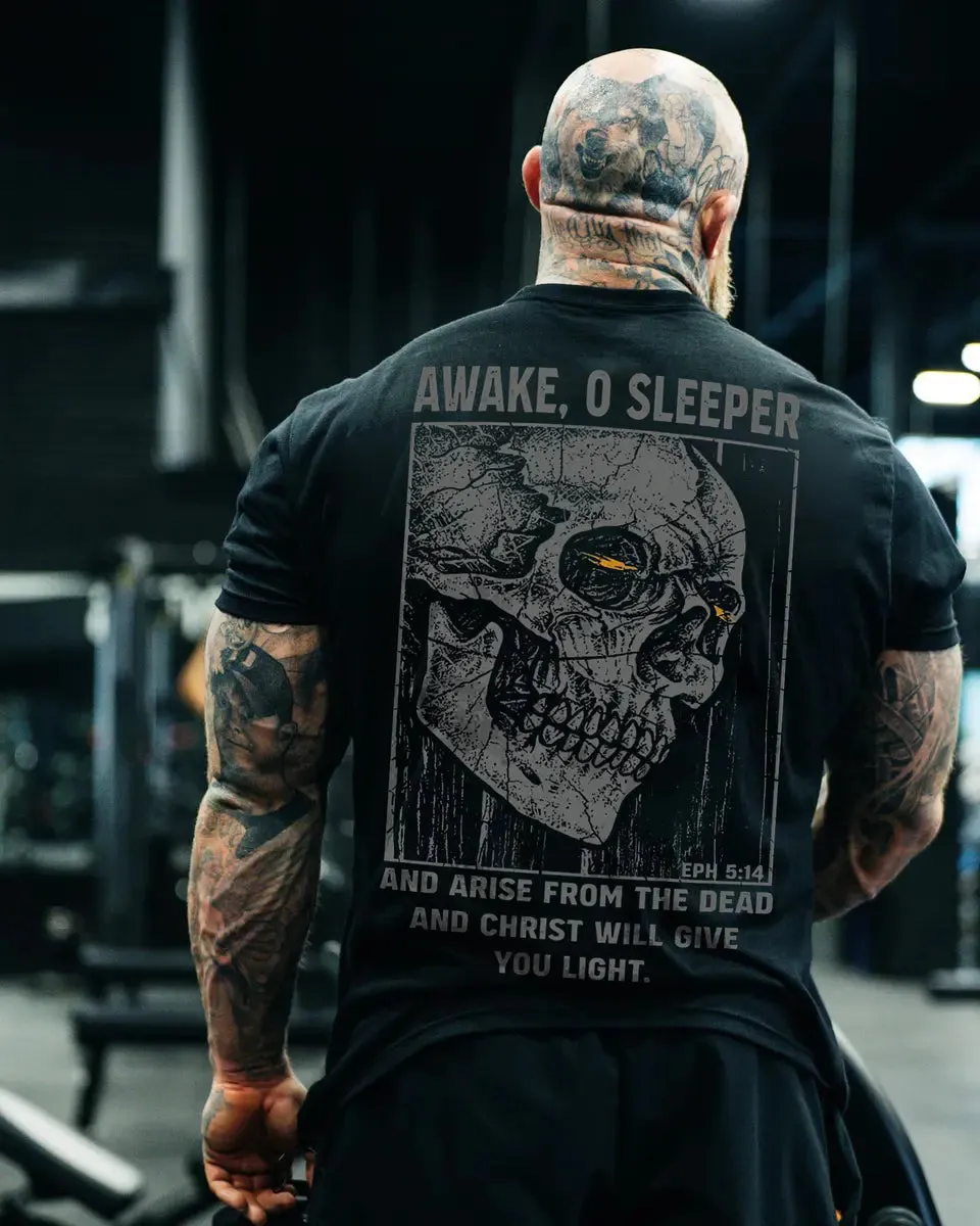 Awake, O Sleeper And Arise From The Dead Printed Men's T-shirt sold by Polyalien product image thumbnail 2