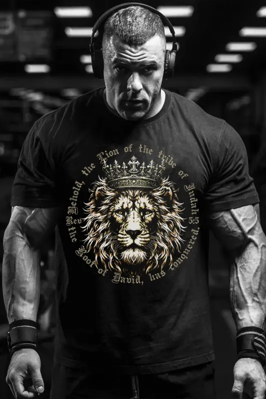 Lion of Judah Printed Men's T-shirt sold by Polyalien