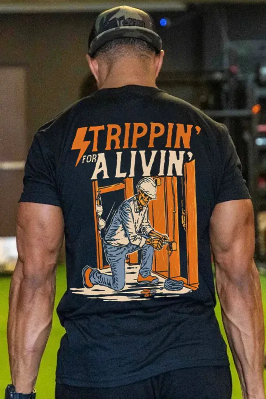 Strippin' For A Livin' Printed Men's T-shirt sold by Polyalien