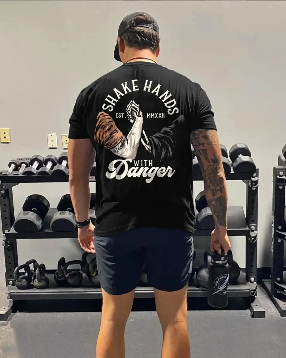 Shake Hands With Danger Printed Men's T-shirt sold by Polyalien product image thumbnail 2