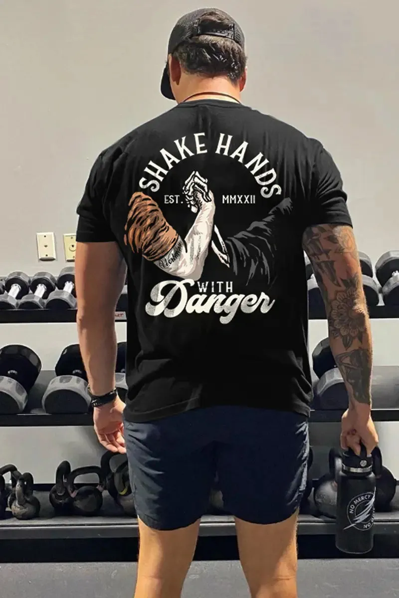 Shake Hands With Danger Printed Men's T-shirt sold by Polyalien
