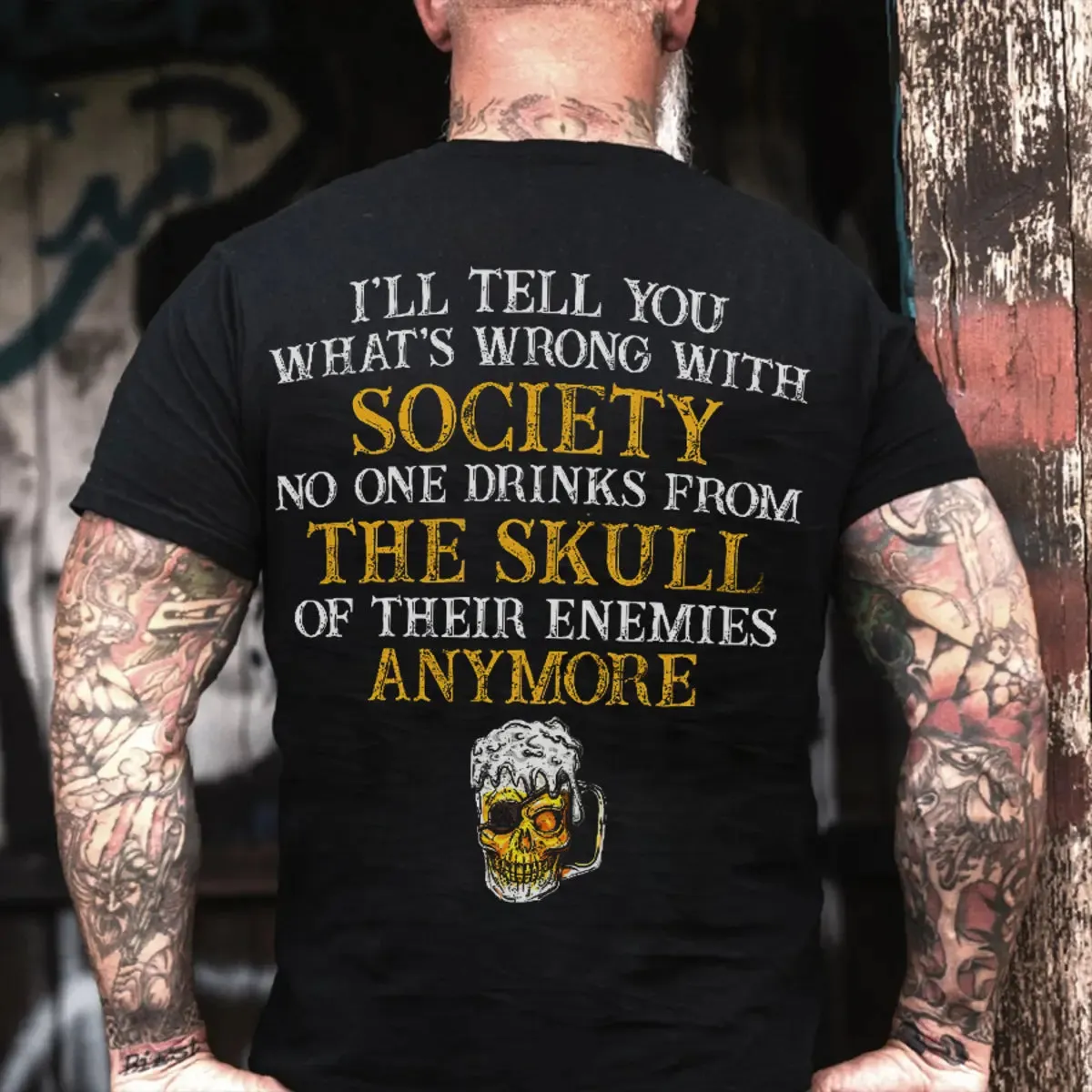 Viking I'll Tell You What's Wrong With Society Printed Men's T-shirt sold by Polyalien