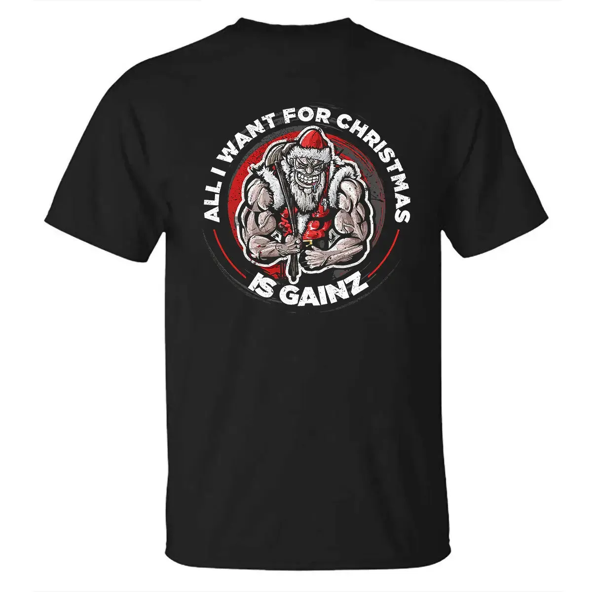 All I Want For Christmas Is Gainz Printed Men's T-shirt sold by Polyalien product image thumbnail 3