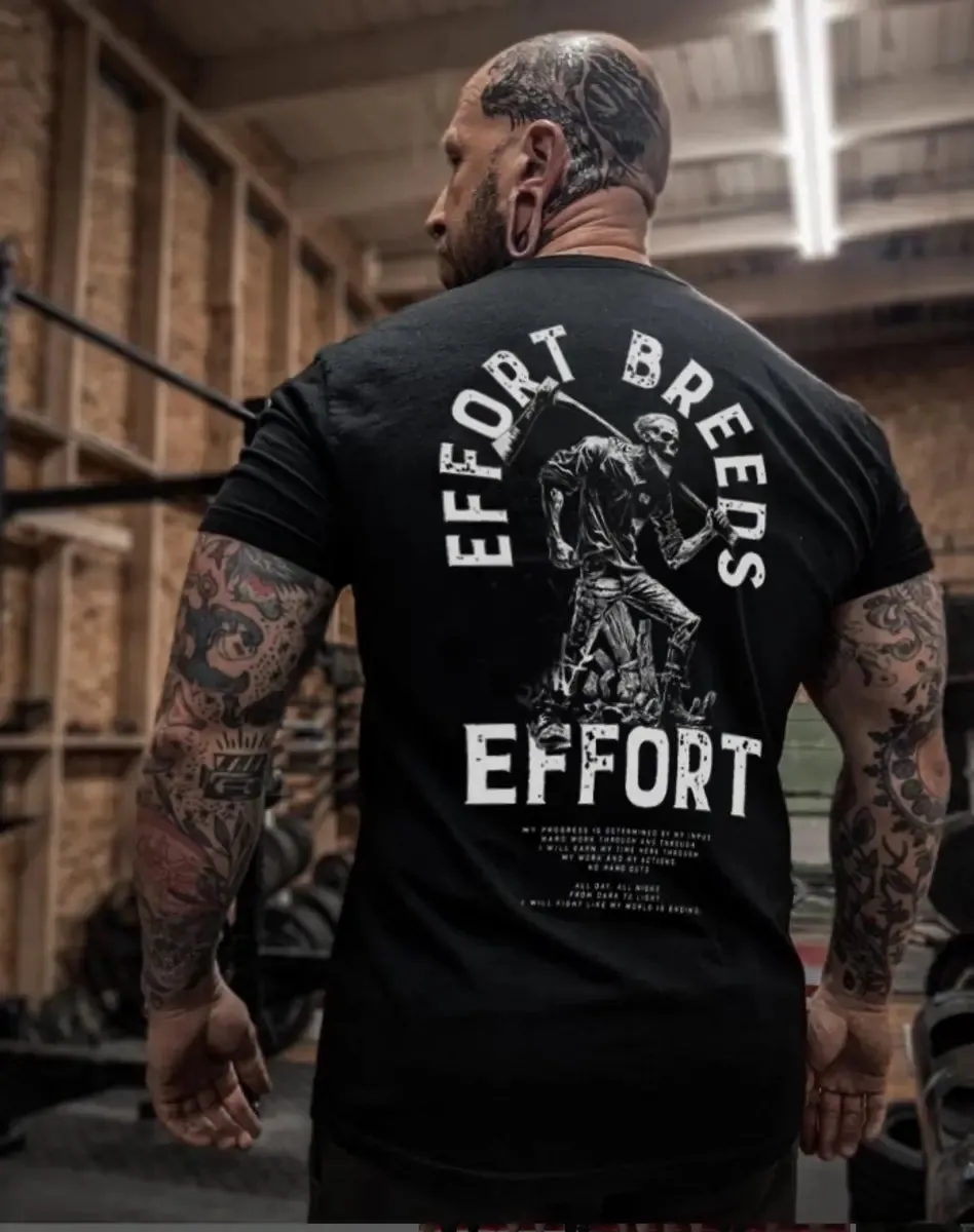 Effort Breeds Printed Men's T-shirt sold by Polyalien product image thumbnail 2