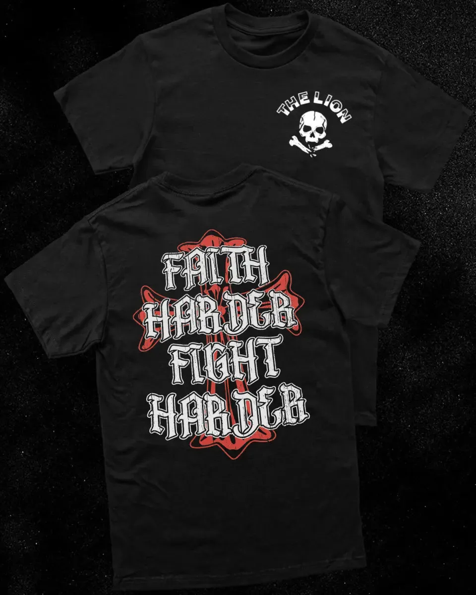 Faith harder Fight harder T-shirts sold by Polyalien product image thumbnail 2