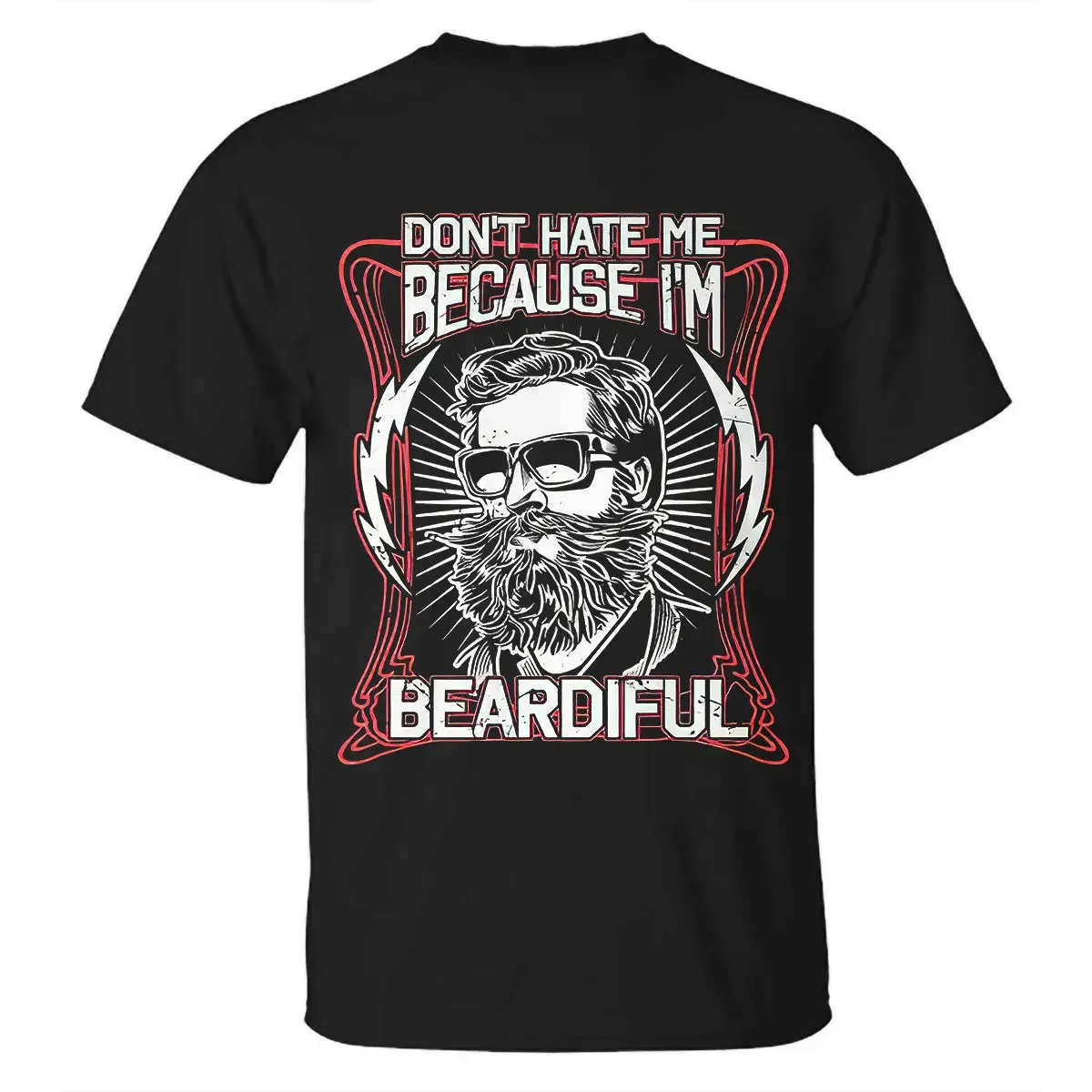 Viking Don't Hate Me Because I'm Beardiful Printed Men's T-shirt sold by Polyalien product image thumbnail 2