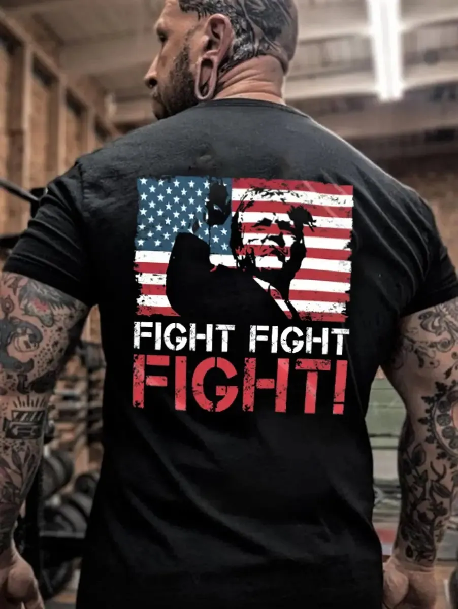 FIGHT FITGHT FIGHT Printed Men's T-shirt sold by Polyalien