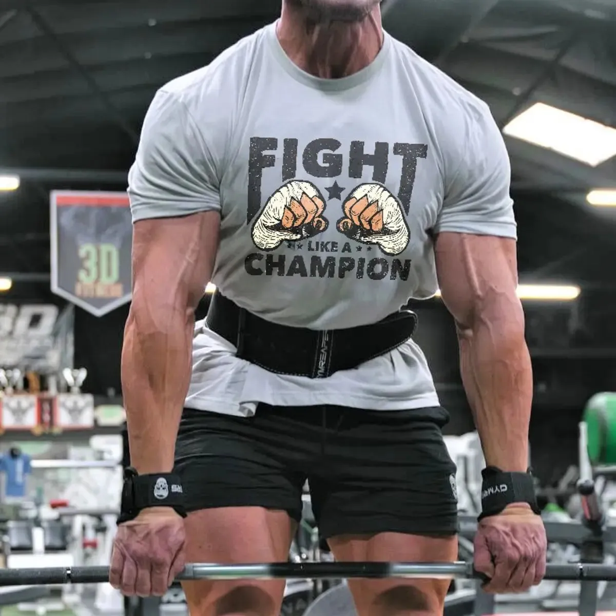 FIGHT LIKE A CHAMPION Casual Men's Print T-shirt sold by Polyalien