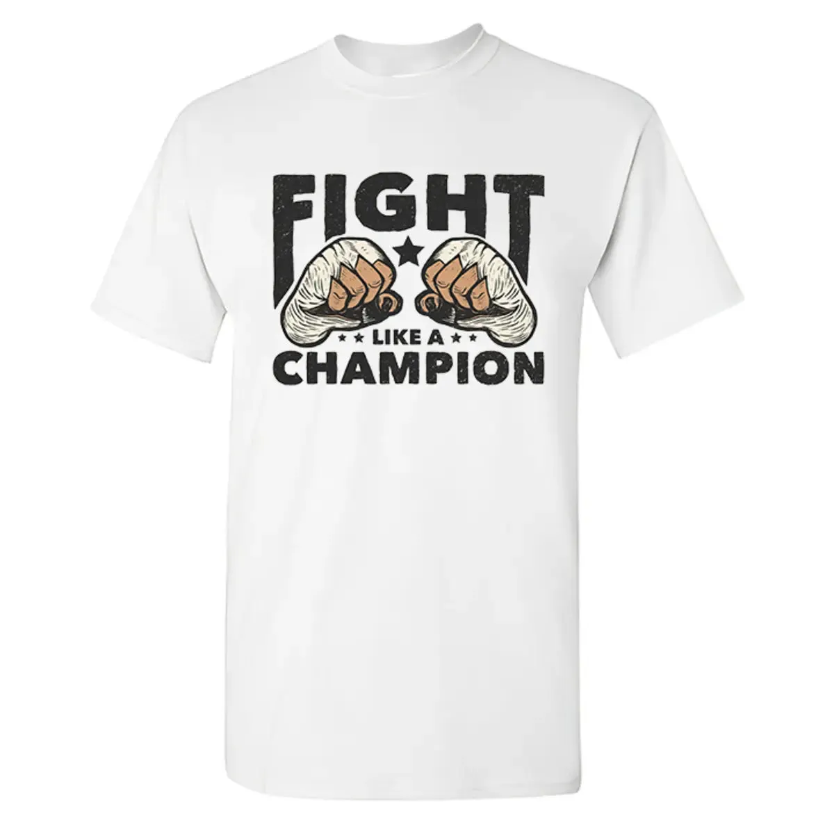FIGHT LIKE A CHAMPION Casual Men's Print T-shirt sold by Polyalien product image thumbnail 2