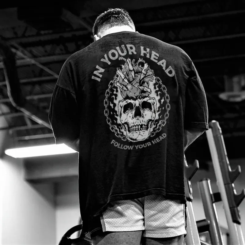 In your head Follow your head Print Men's T-shirt sold by Polyalien