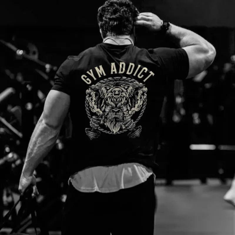 GYM addict Print Men's T-shirt sold by Polyalien
