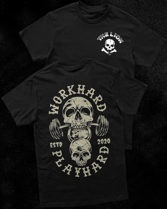 Work hard Play hard  Print Men's T-shirt sold by Polyalien