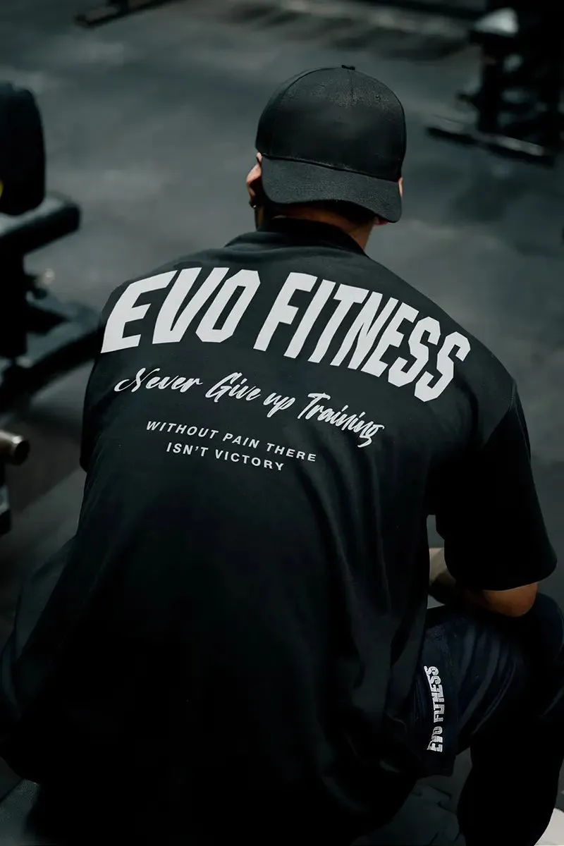 Evo Fitness Never Give Up Training Printed Men's T-shirt sold by Polyalien