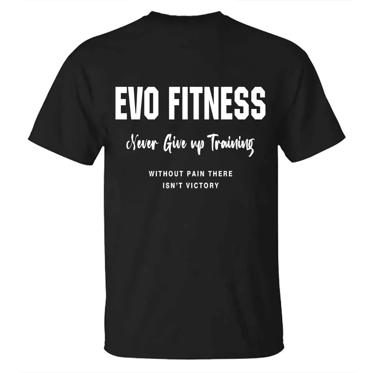 Evo Fitness Never Give Up Training Printed Men's T-shirt sold by Polyalien product image thumbnail 2