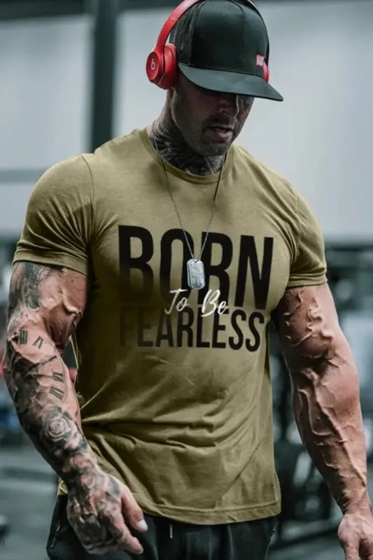 Born To Be Fearless Printed Men's T-shirt sold by Polyalien