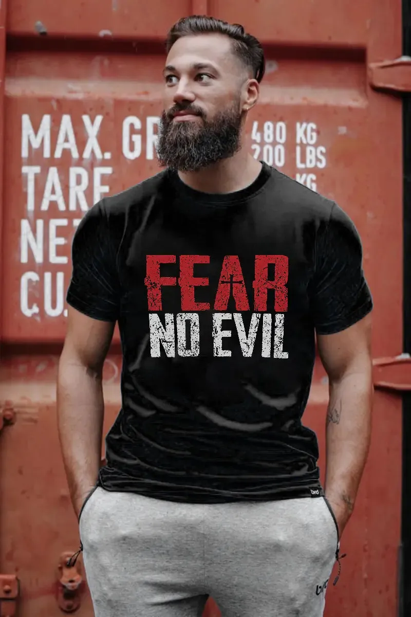 Fear No Evil Printed Men's T-shirt sold by Polyalien