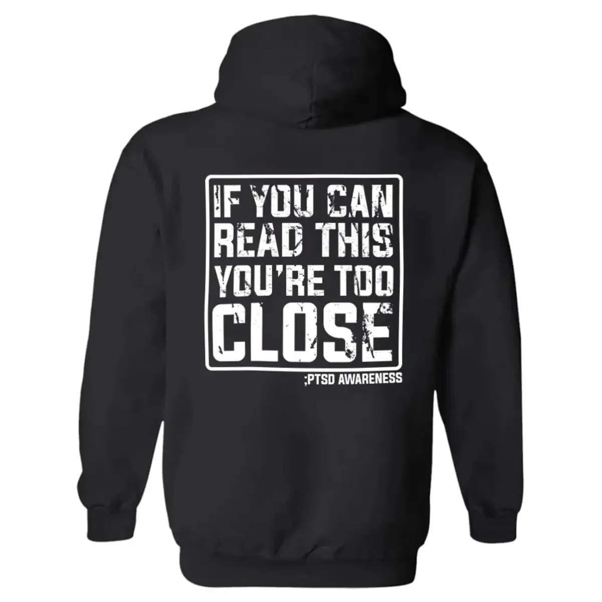 If You Can Read This You're Too Close Printed Men's Hoodie sold by Polyalien