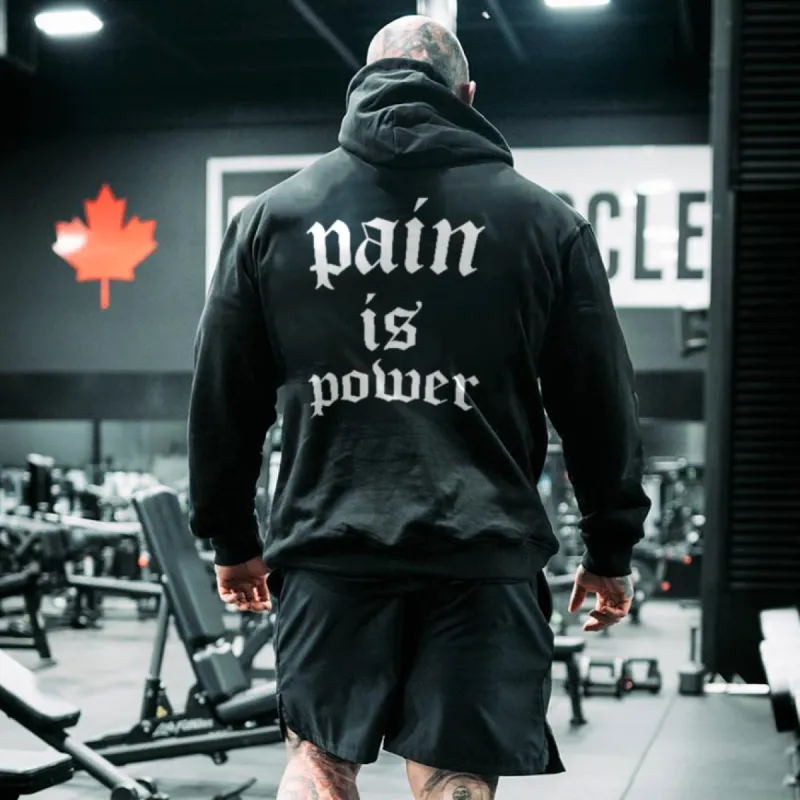 Pain is power   Hoodies sold by Polyalien