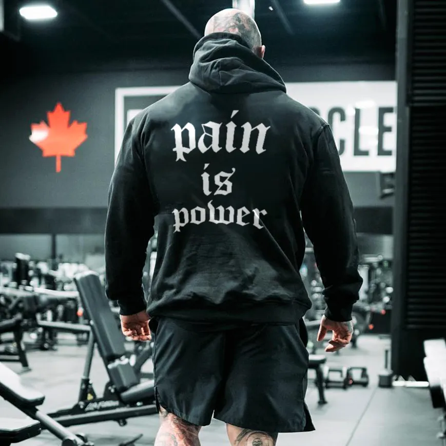 Pain is power Hoodies sold by Polyalien