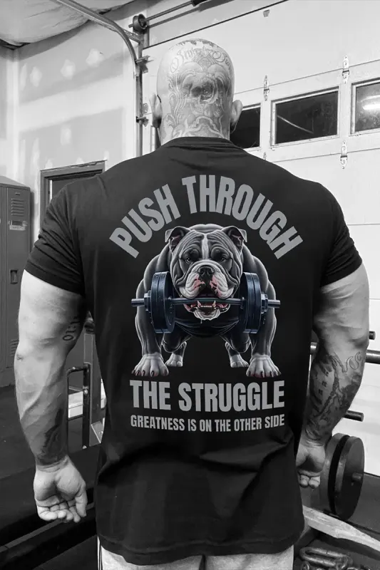 Push Through The Struggle Printed Men's T-shirt sold by Polyalien