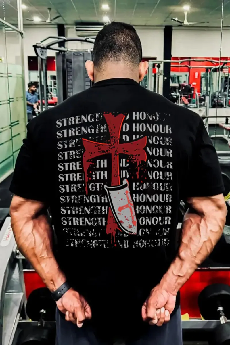 Strength And Honour Printed Men's T-shirt sold by Polyalien