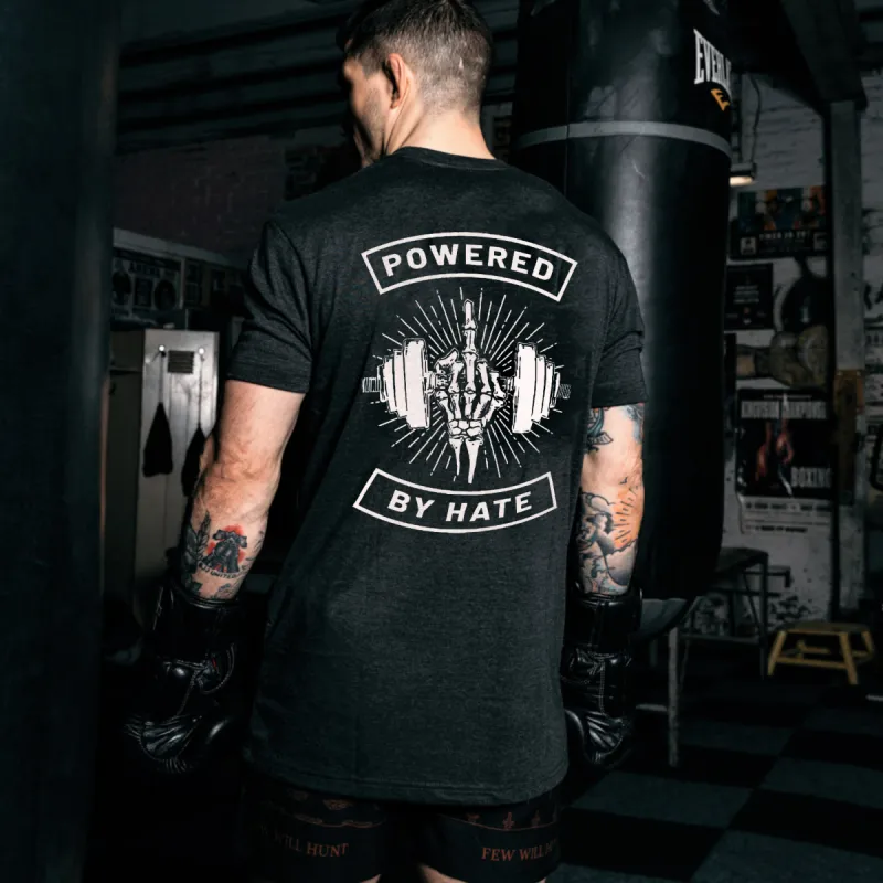 Powered By Hate Printed Men's T-shirt made by Polyalien