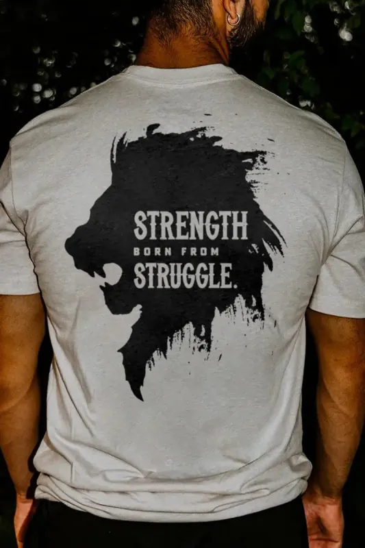 Strength Born From Struggle Printed Men's T-shirt sold by Polyalien