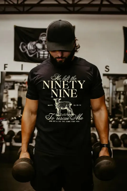 He Left The Ninety-Nine To Rescue Me Printed Men's T-shirt sold by Polyalien