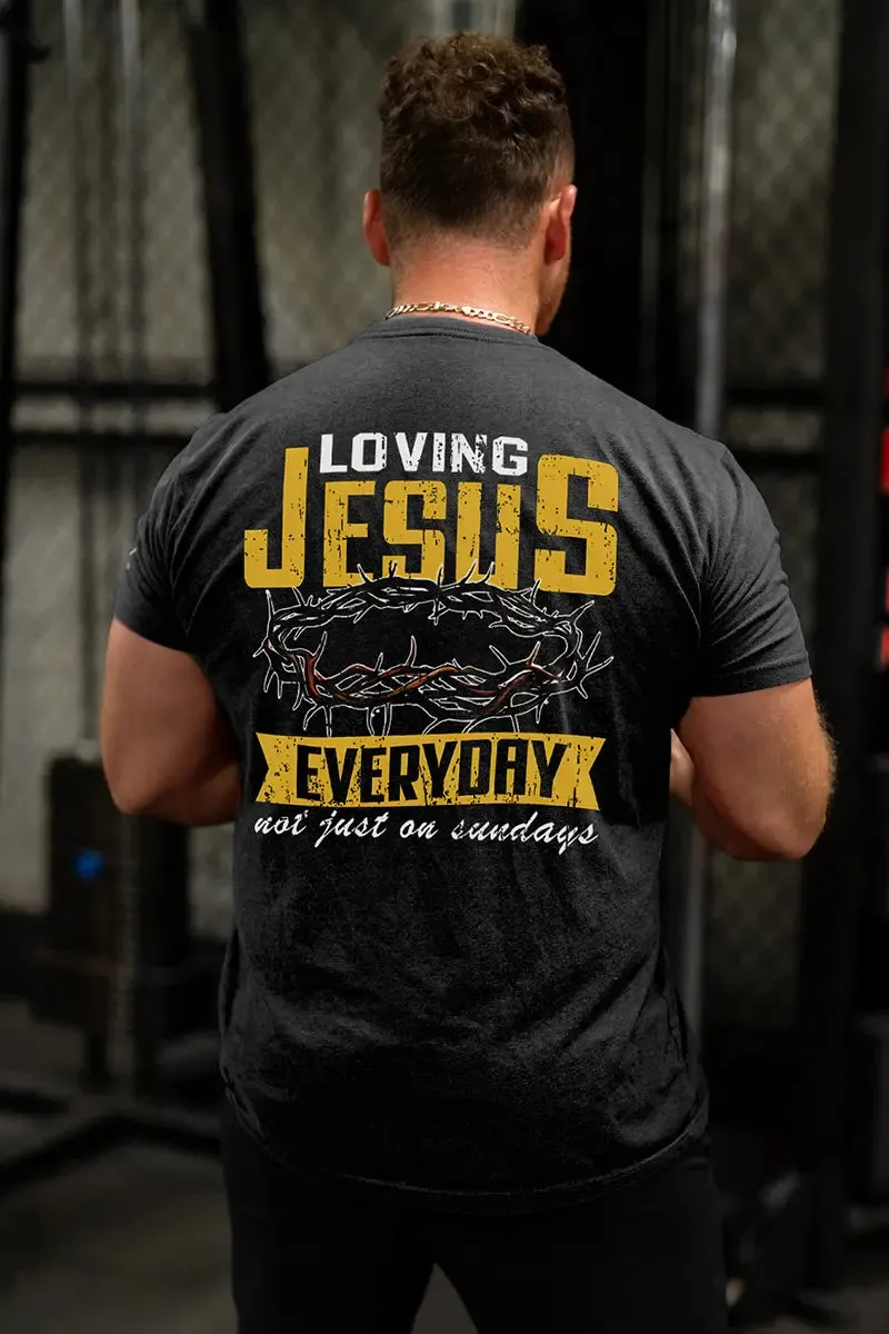 Loving Jesus Everyday Printed Men's T-shirt sold by Polyalien