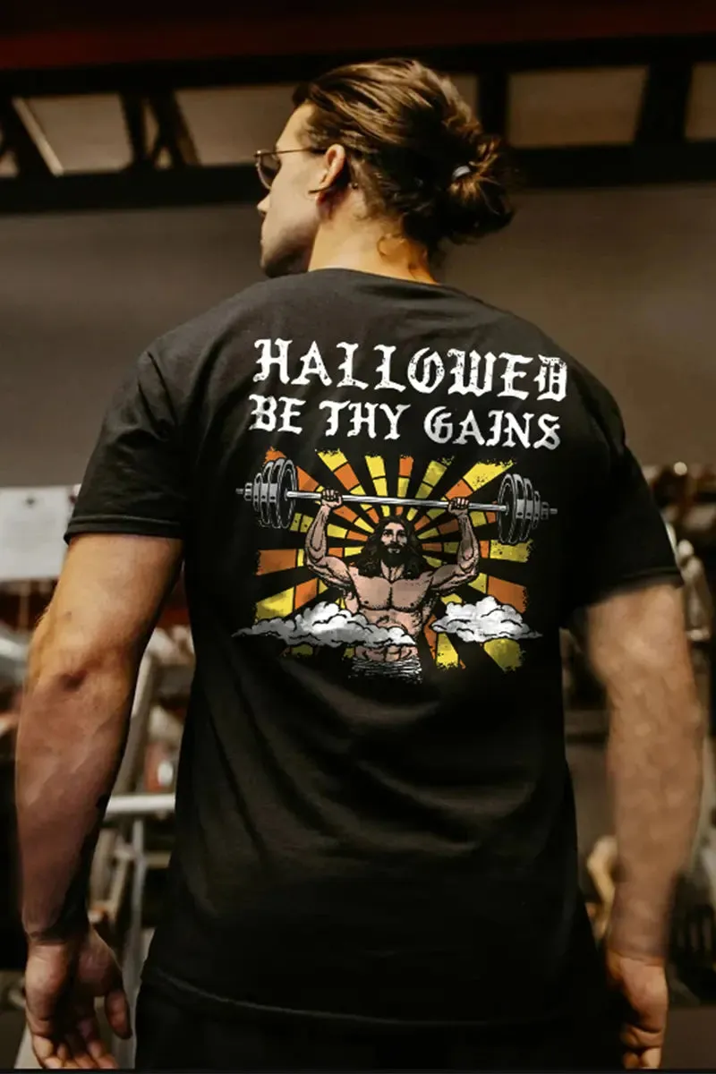 Hallowed Be Thy Gains Printed Men's T-shirt sold by Polyalien
