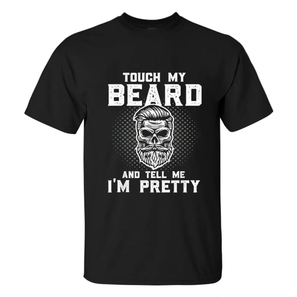 Viking Touch My Beard And Tell Me I'm Pretty Printed Men's T-shirt sold by Polyalien product image thumbnail 2