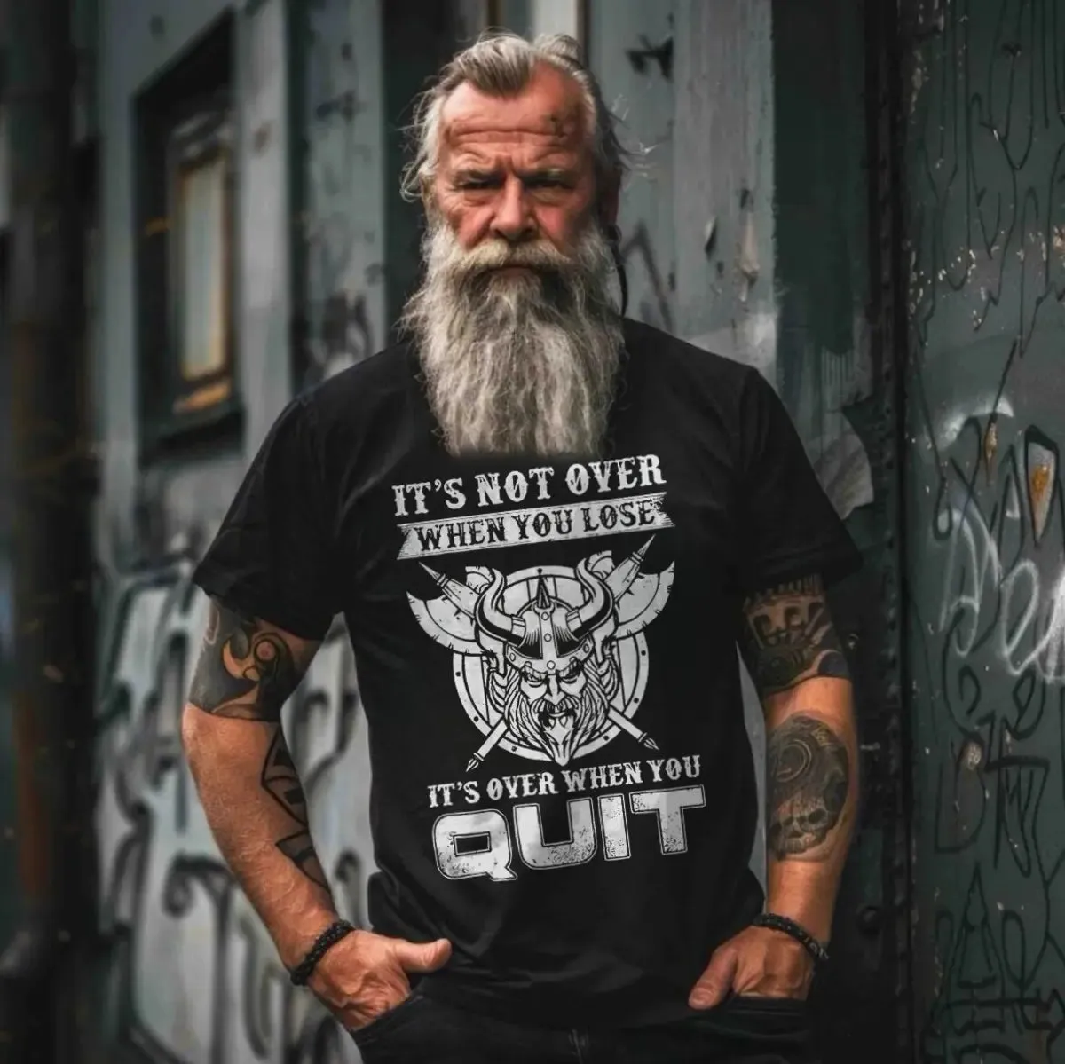 Viking It's Not Over When You Lose Printed Men's T-shirt sold by Polyalien product image thumbnail 2