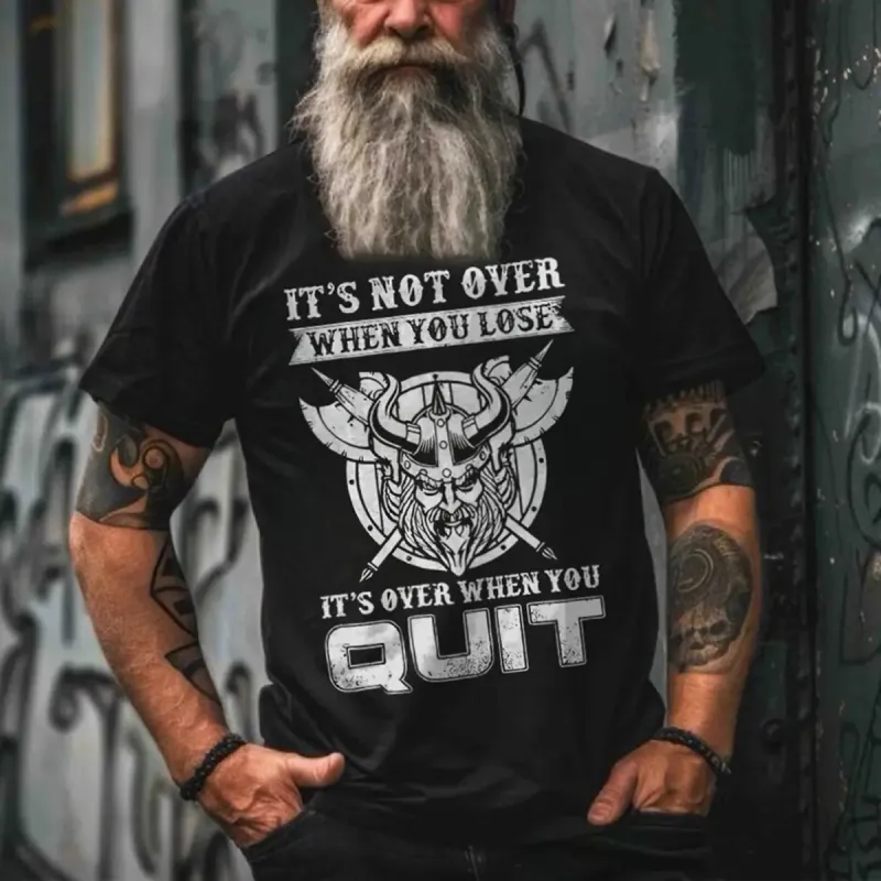 Viking It's Not Over When You Lose Printed Men's T-shirt sold by Polyalien