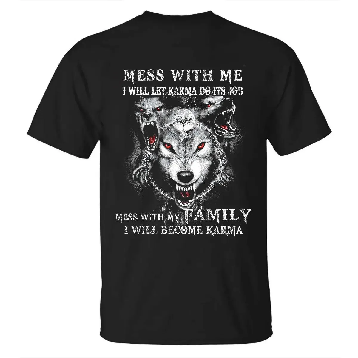 Viking Mess With Me I Will Let Karma Do Its Job Printed Men's T-shirt sold by Polyalien product image thumbnail 2