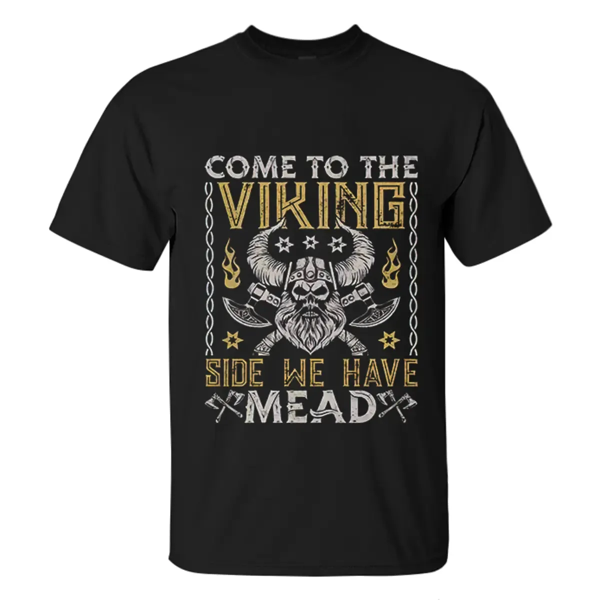 Viking Come To The Viking Side We Have Mead Printed Men's T-shirt sold by Polyalien product image thumbnail 2