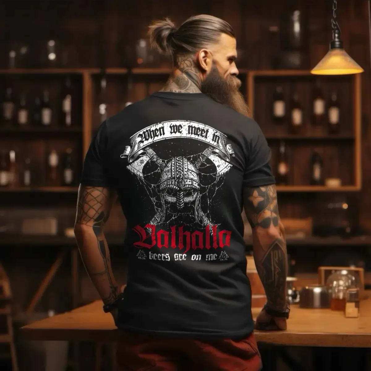Viking When Me Meet In Holhollo Printed Men's T-shirt sold by Polyalien product image thumbnail 2