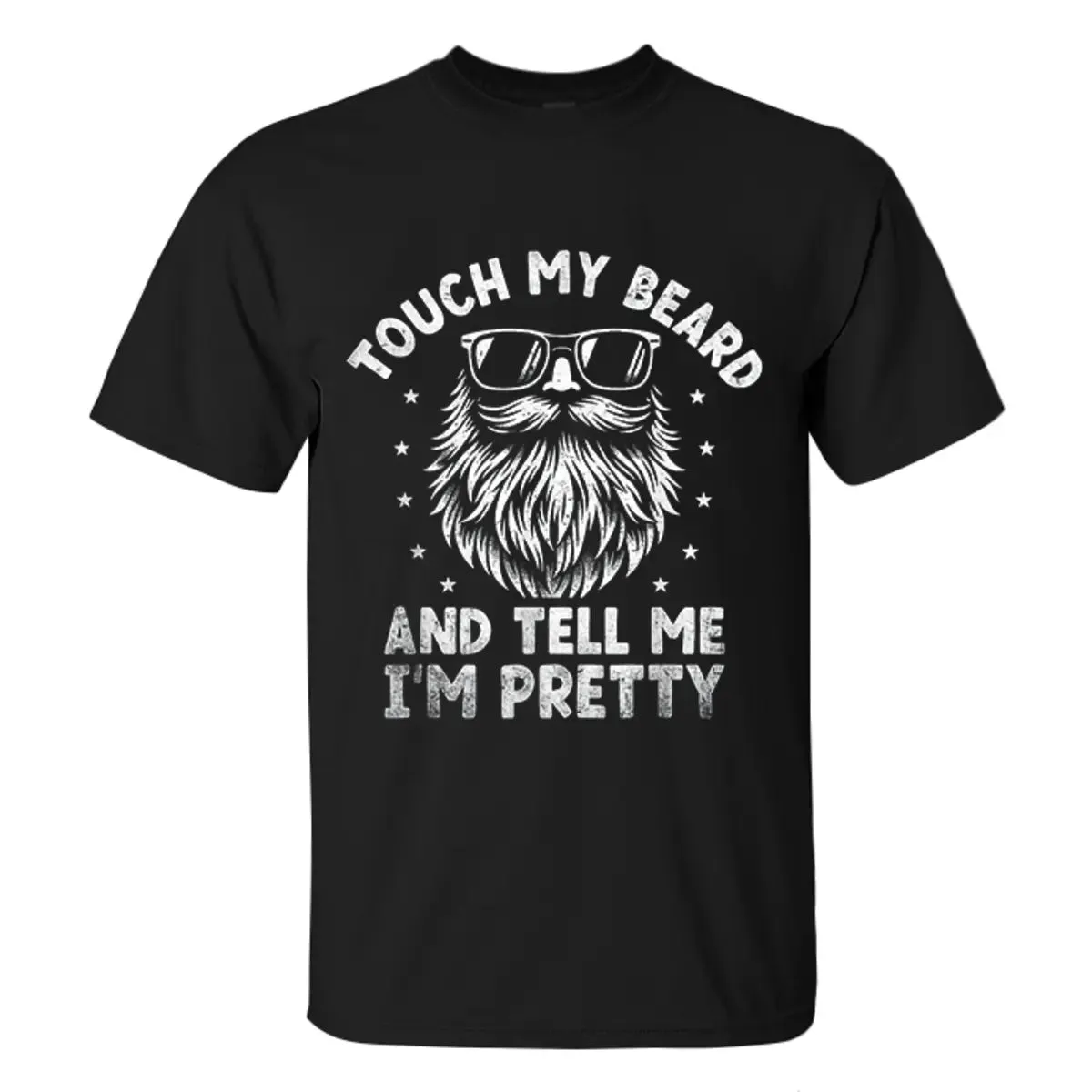 Viking Touch My Beard And Tell Me I'm Pretty Printed Men's T-shirt sold by Polyalien product image thumbnail 2