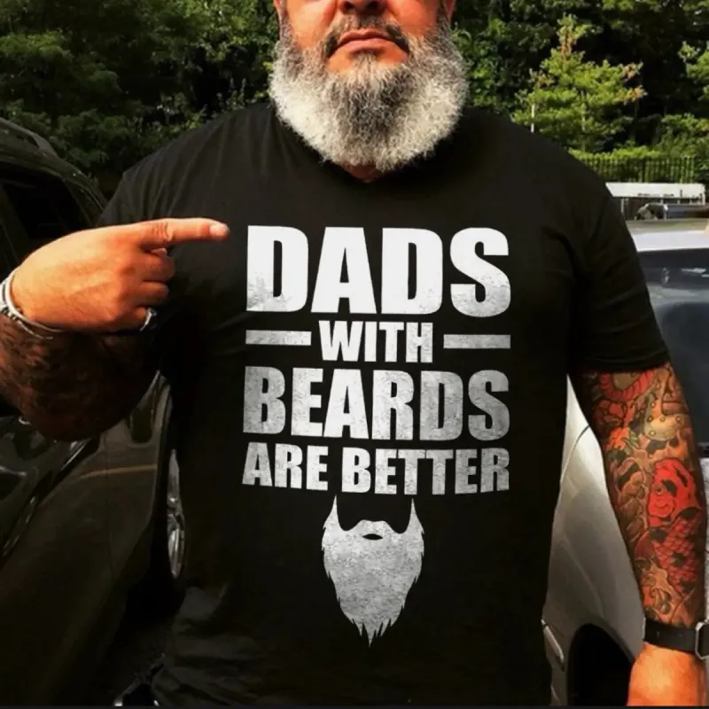 Viking Dads With Beards Are Better Printed Men's T-shirt sold by Polyalien