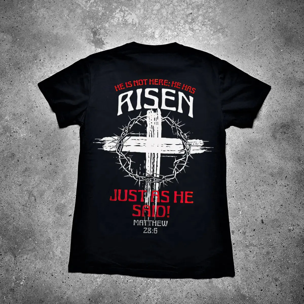 He Is Not Here He Has Risen Printed Men's T-shirt sold by Polyalien