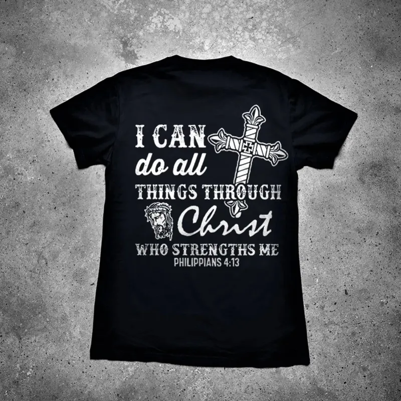I Can Do All Things Through Christ Printed Men's T-shirt sold by Polyalien
