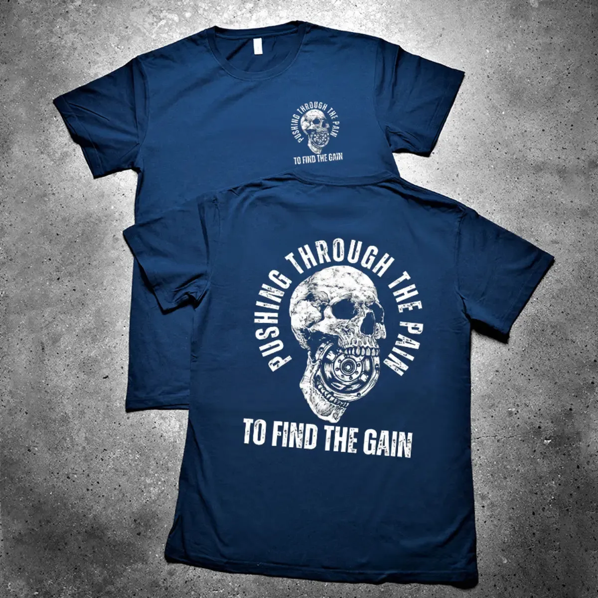 Pushing Through The Pain To Find The Gain Printed Men's T-shirt sold by Polyalien product image thumbnail 2