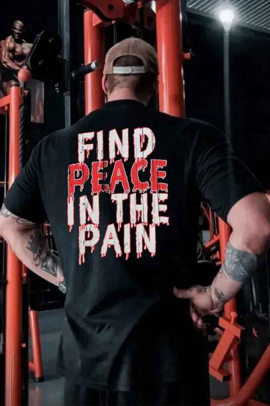 Find Peace In The Pain Printed Men's T-shirt sold by Polyalien