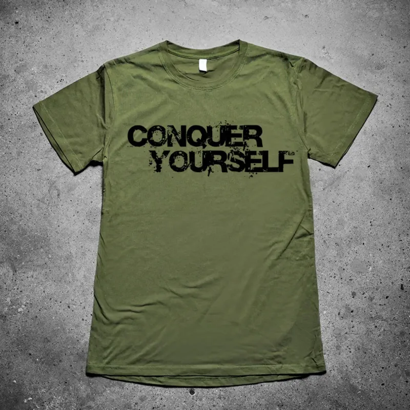 Conquer Yourself Printed Men's T-shirt sold by Polyalien