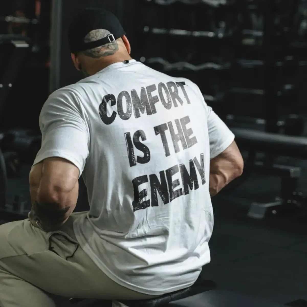 Comfort Is The Enemy Printed Men's T-shirt sold by Polyalien product image thumbnail 2