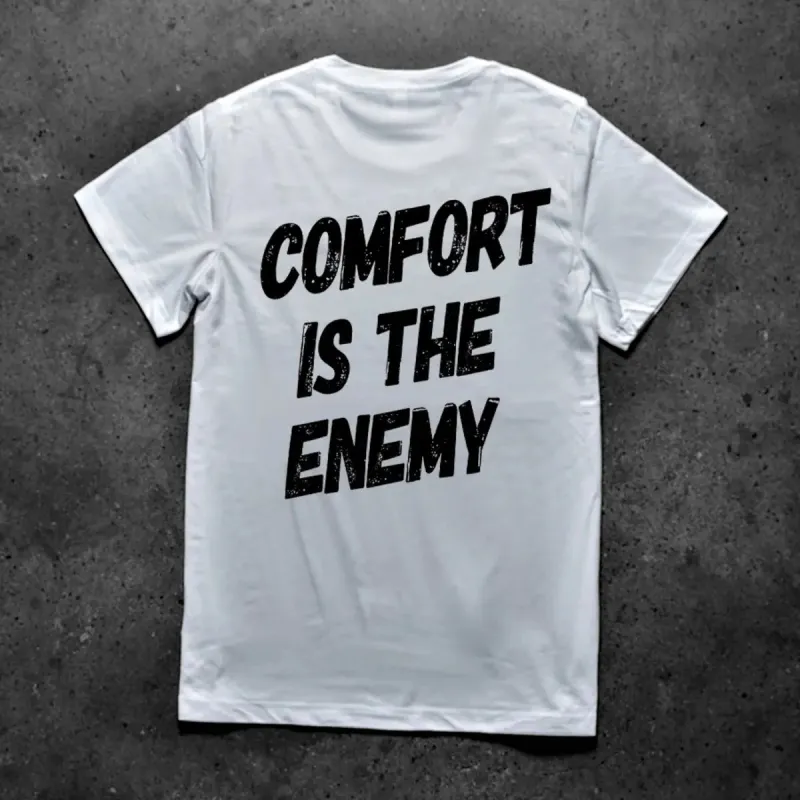 Comfort Is The Enemy Printed Men's T-shirt sold by Polyalien