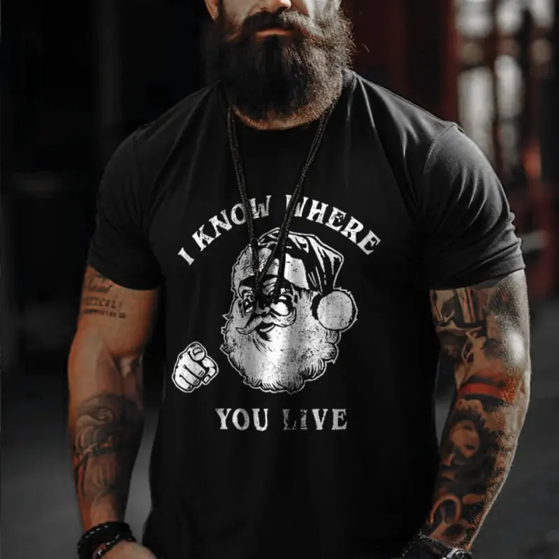 Viking I Know Where You Live Printed Men's T-shirt sold by Polyalien