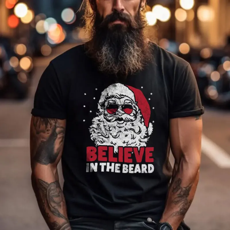 Viking Believe In The Beard Printed Men's T-shirt sold by Polyalien