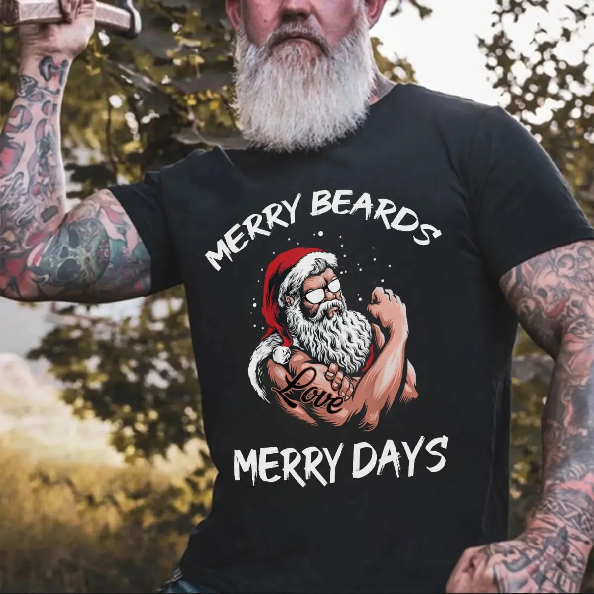 Viking Merry Beards Merry Days Printed Men's T-shirt sold by Polyalien product image thumbnail 2